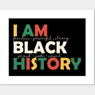 I am Black History BLM Black History Month Gift Posters and Art